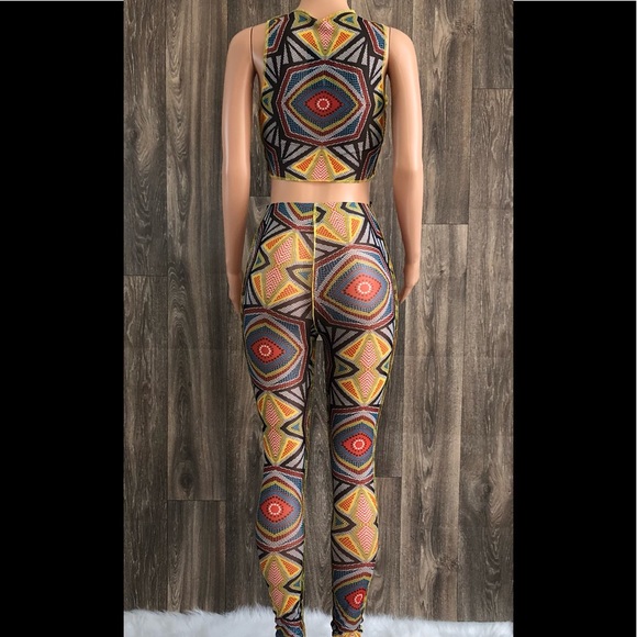 Fashion Nova Colorful Life Mesh Legging Set - Multi Color - Picture 3 of 4